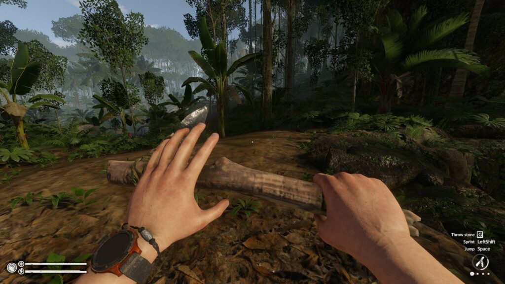 Blocking with the Metal Pickaxe in Green Hell