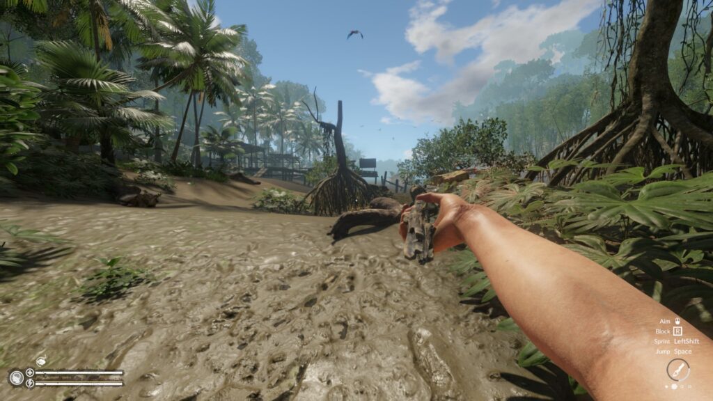 Attacking with the Stick Blade in Green Hell