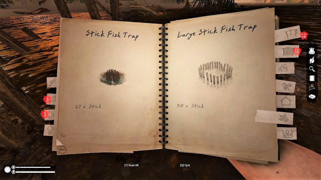 Fish Stick Traps in the Notebook