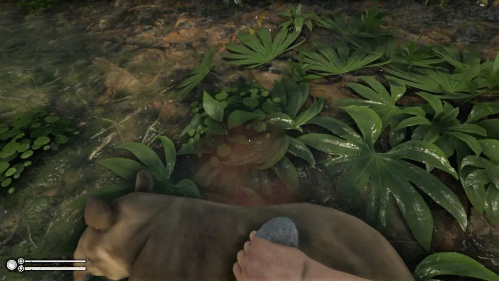 Harvesting an Animal in Green Hell with the Stone Blade