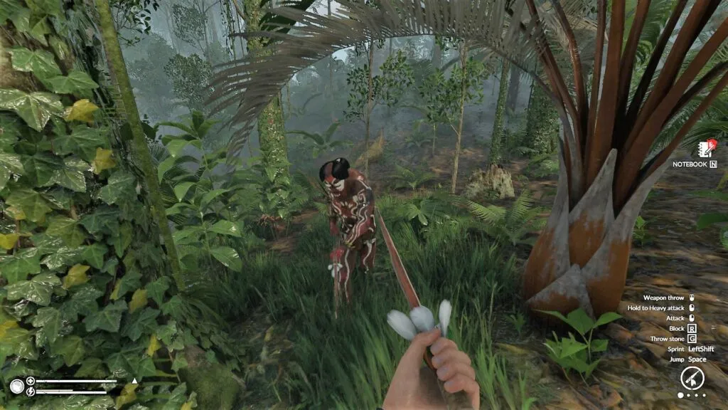 Fighting a Waruha Spearman in Green Hell