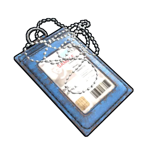 image of rust item Blue ID Tag
