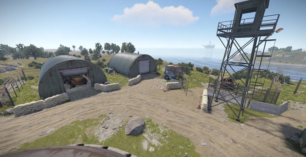 Truck Hanger Bay & Guard Tower