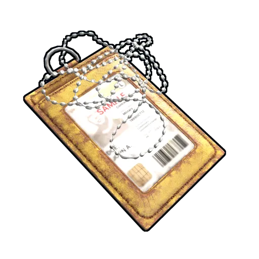 image of rust item Yellow ID Tag