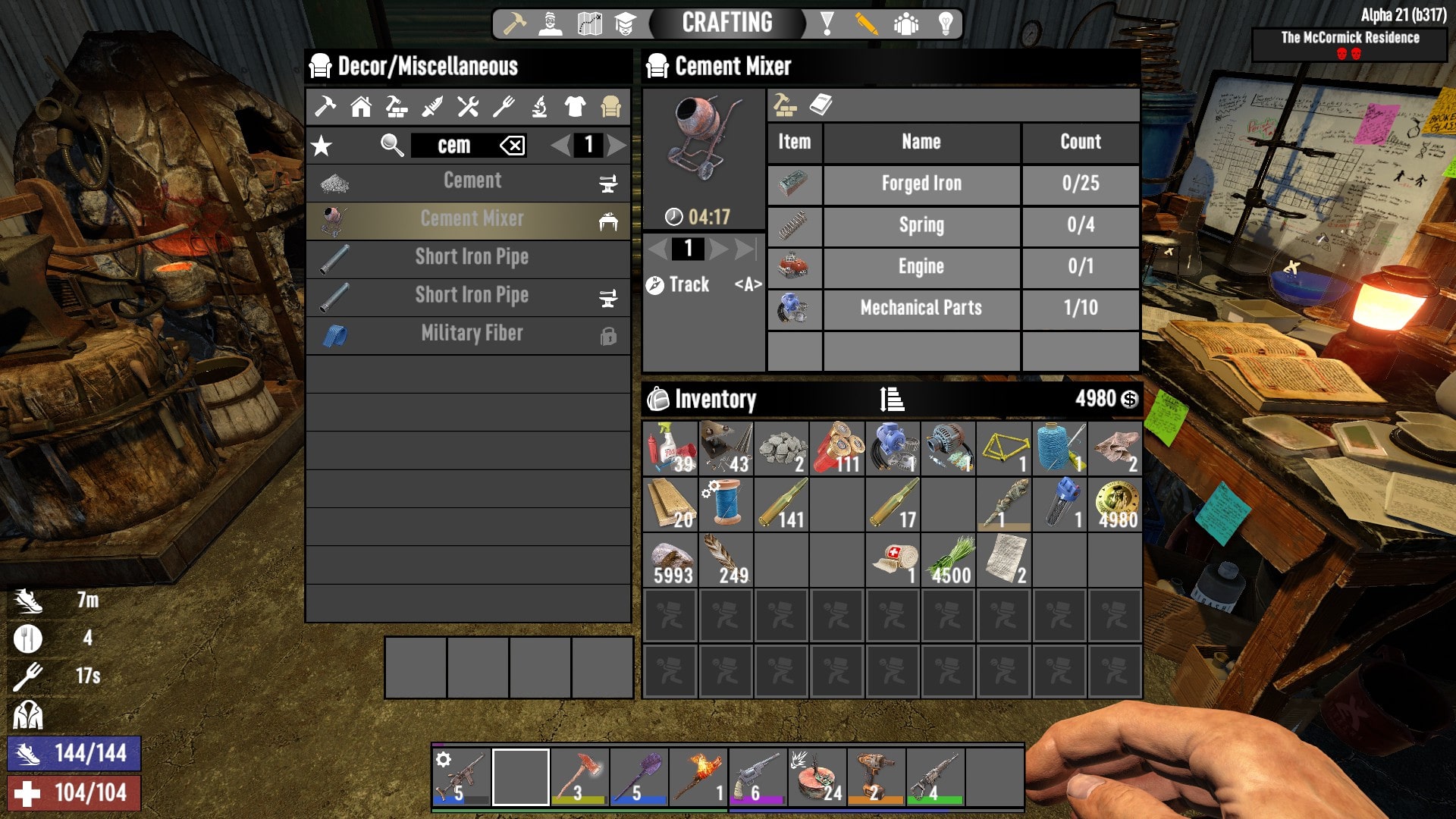 Artifact praktiseret Layouten 7 Days to Die: How to Craft and Use Cement Mixers