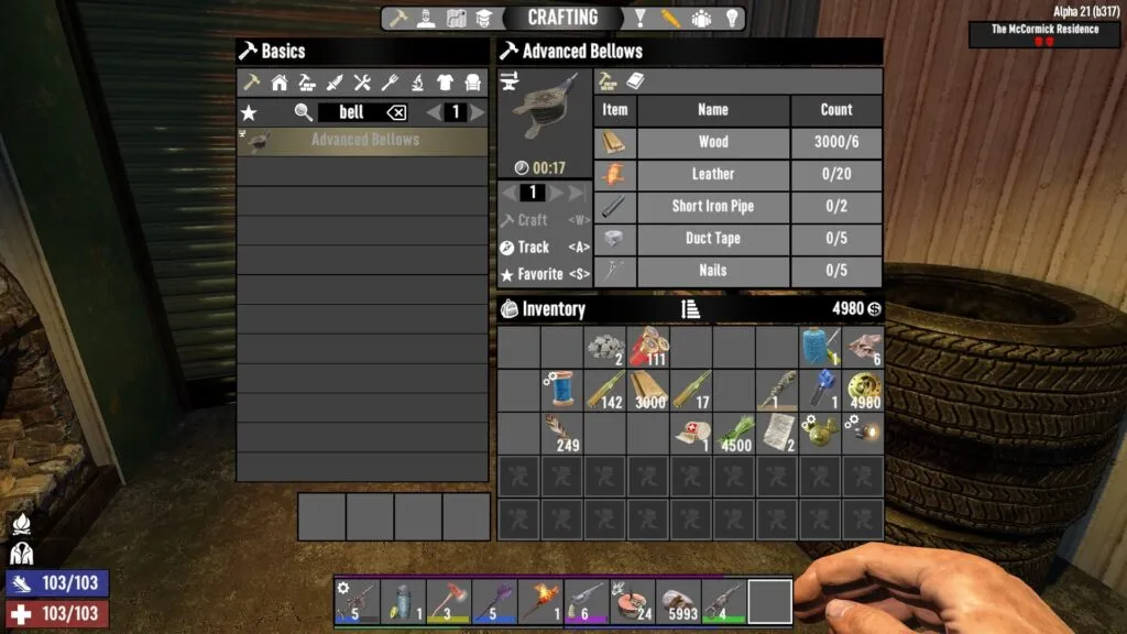 Advanced Bellows Upgrade in 7 Days to Die