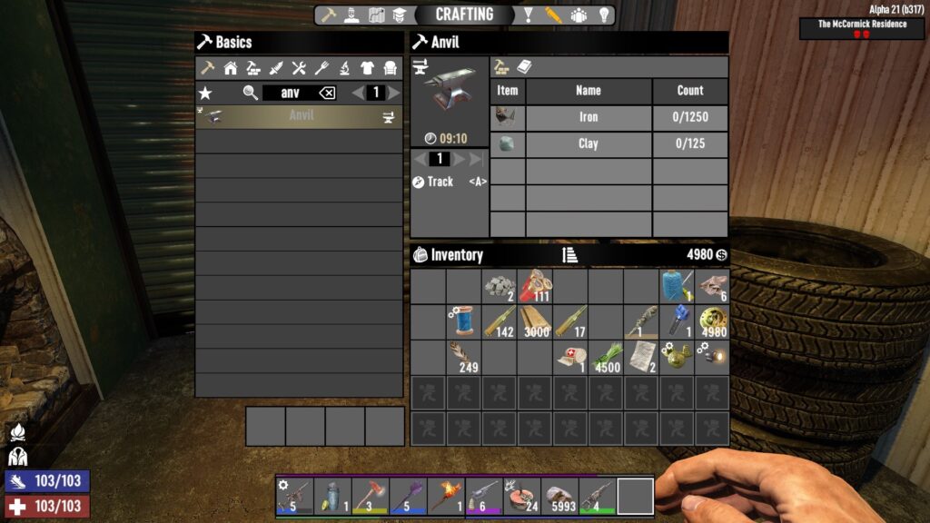 The Anvil Upgrade in 7 Days to Die