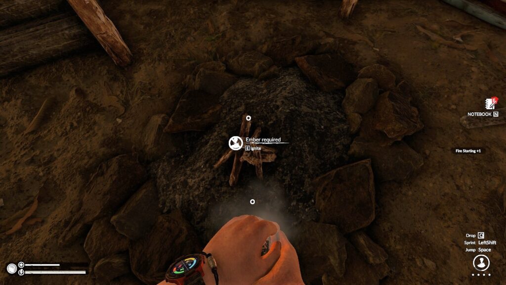 Using Campfires to Get Campfire Ash in Green Hell