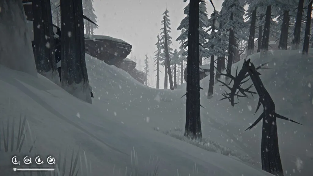 Deep in a Snow Covered Forest in The Long Dark