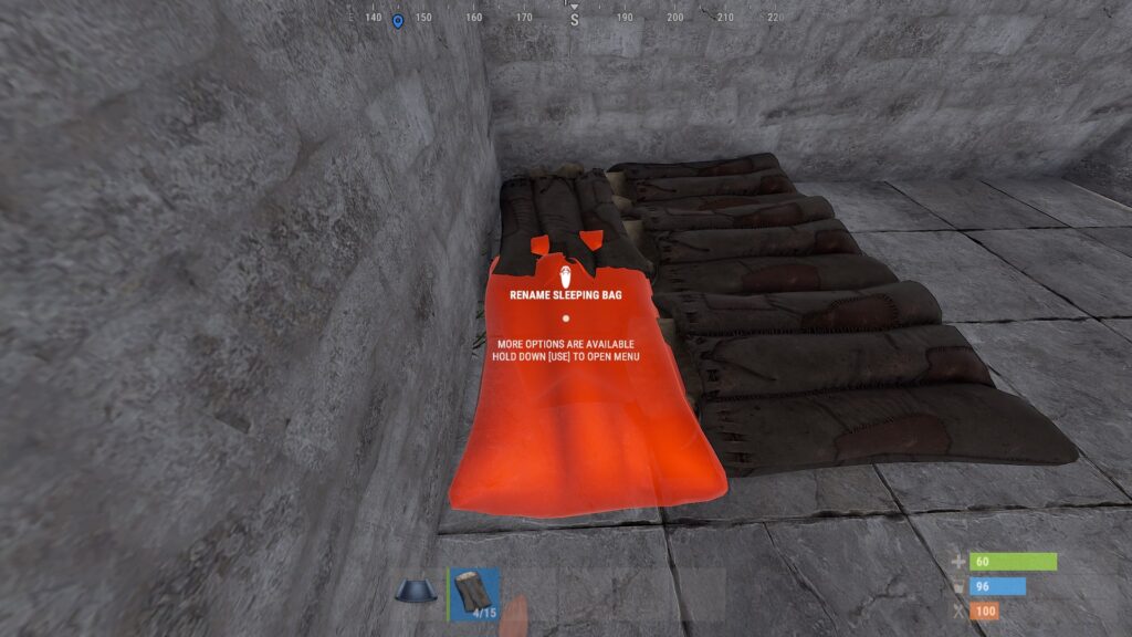 Players Can Lay Up to 4 Sleeping Bags Per Foundation