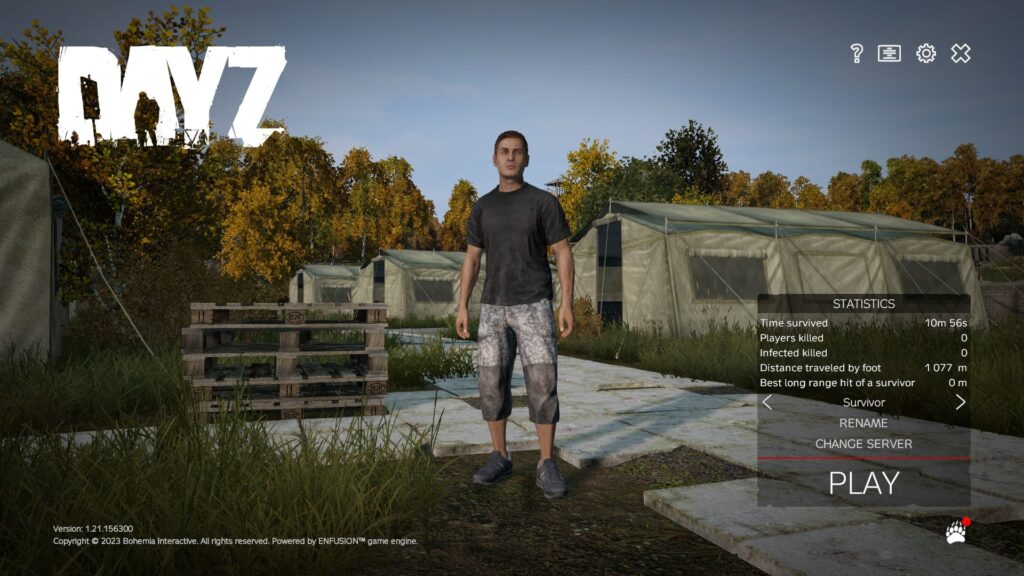 DayZ Home Screen