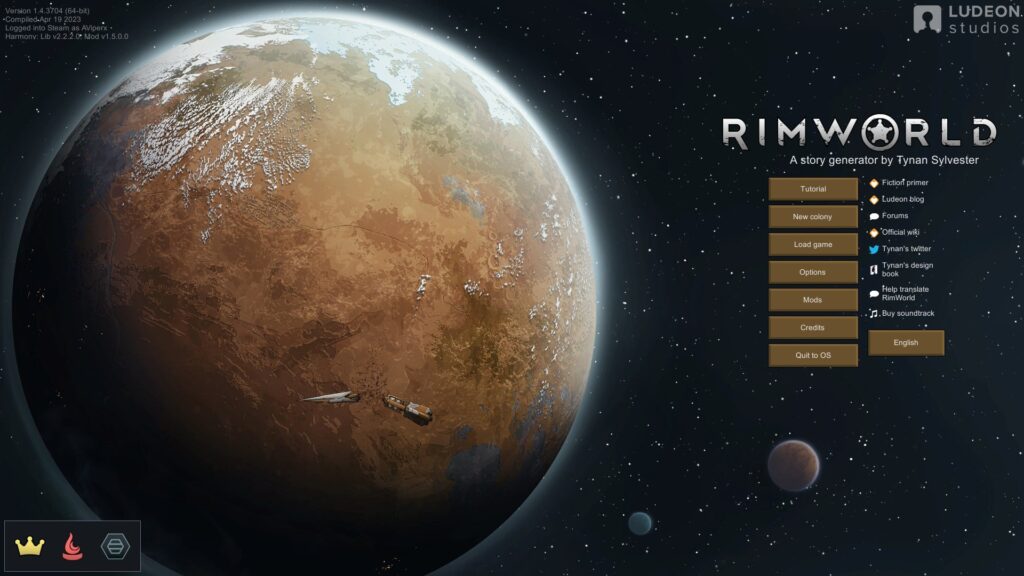RimWorld Home Screen