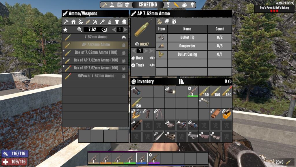 AP 7.62mm Ammo Crafting Recipe in 7 Days to Die