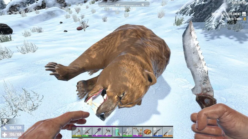 Hunting Bears in the Snow Biome