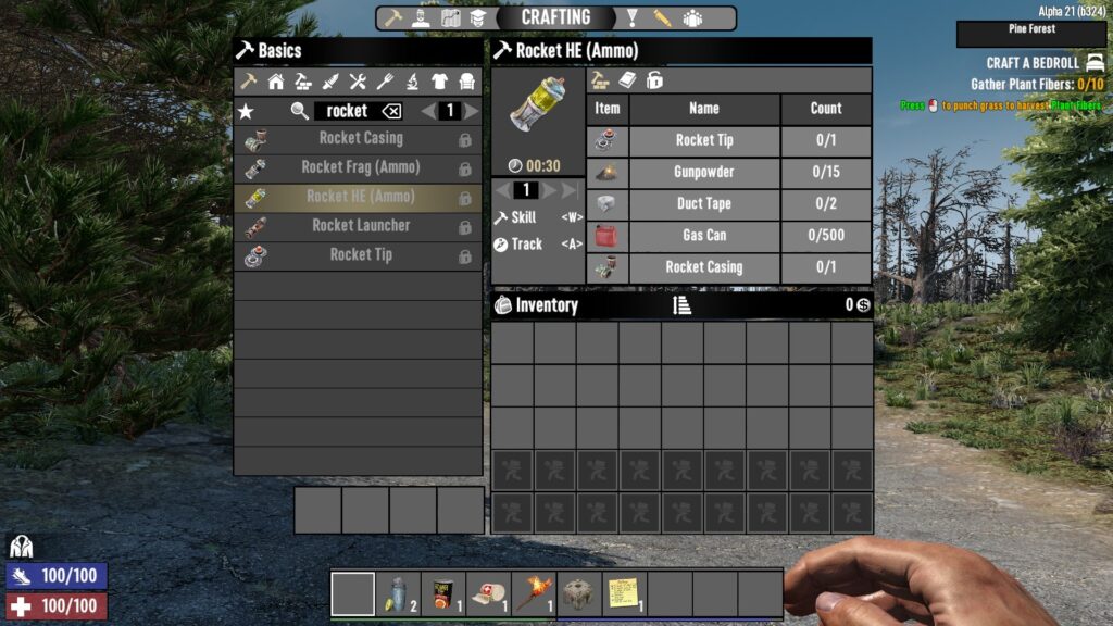 Rocket HE Crafting Recipe in 7 Days to Die