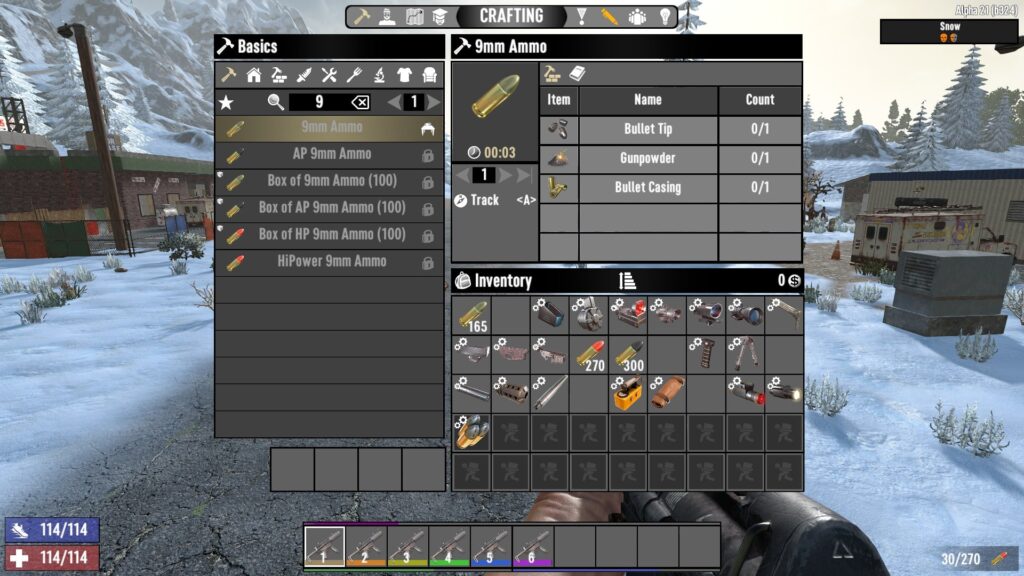 9mm Ammo Crafting Recipe in 7 Days to Die
