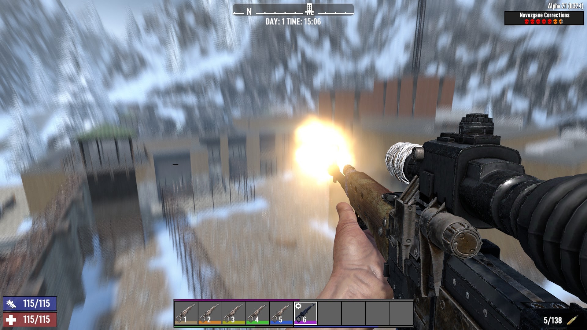 Firing the Sniper Rifle in 7 Days to Die