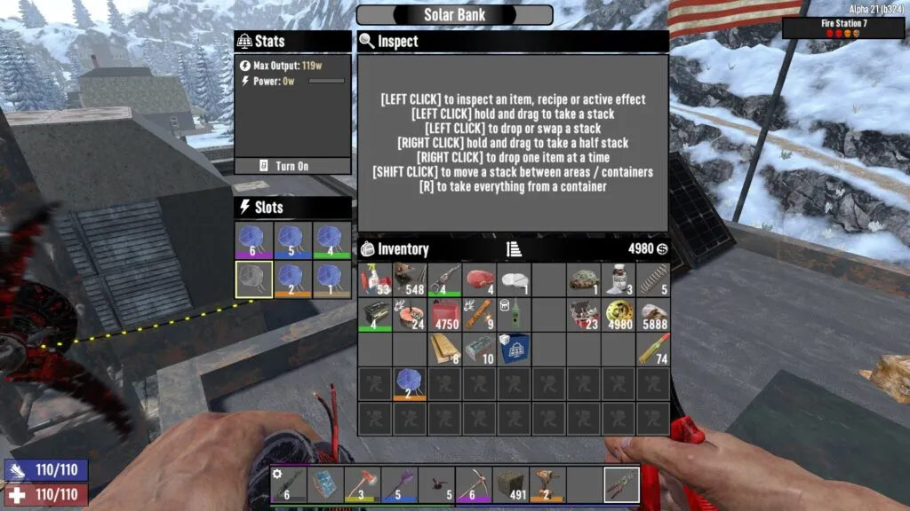 Solar Bank Interaction Screen