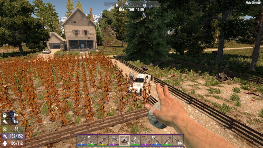Throwing Small Stones as a Diversion in 7 Days to Die