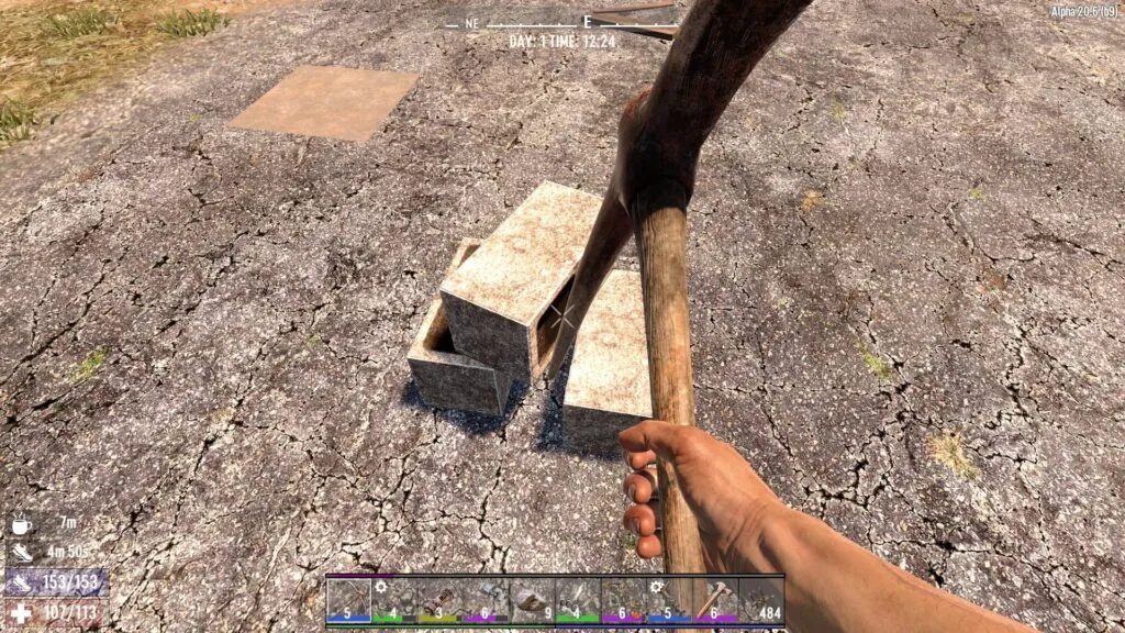 Reclaiming Small Stones from Cinder Blocks