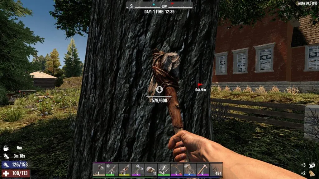 Using a Stone Axe to Cut Down a Tree