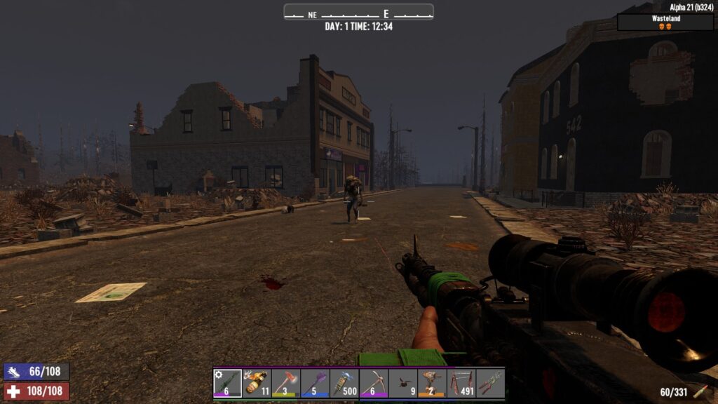 Facing Down a Mutated Zombie in the Wastelands Biome
