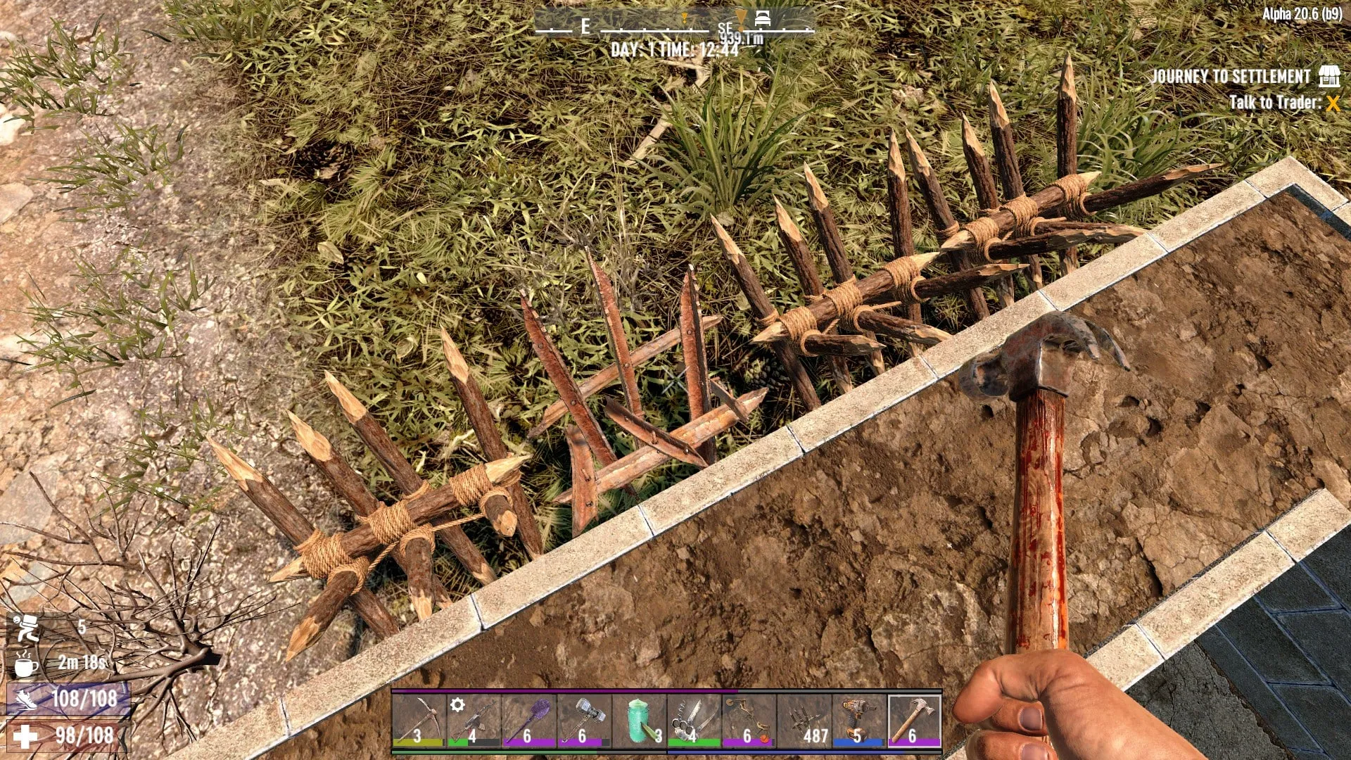 A Deployed Spike Trap in 7 Days to Die
