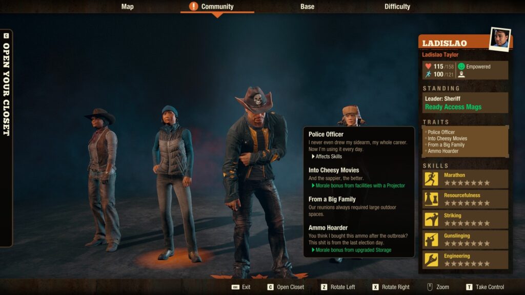 State of Decay 2's Community Screen
