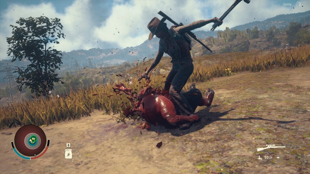 Smashing a Zombie's Head in State of Decay 2