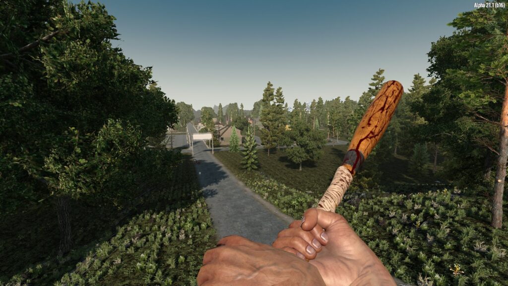 Performing a Power Attack with the Baseball Bat in 7 Days to Die