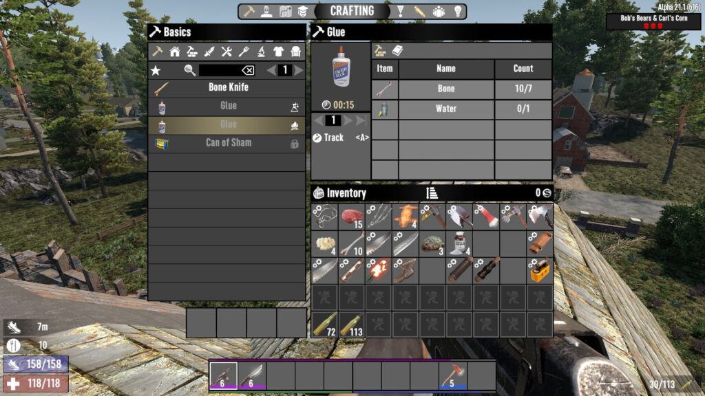 Glue Crafting Recipe in 7 Days to Die