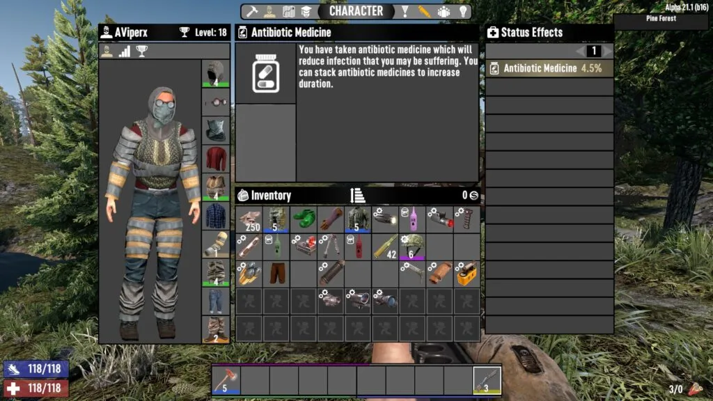 Wearing a Full Suit of Padded Armor in 7 Days to Die