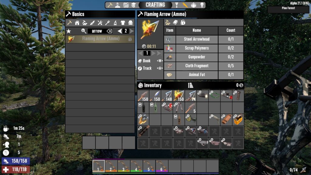 Flaming Arrow (Ammo) Crafting Recipe in 7 Days to Die