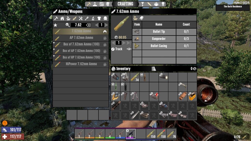 7.62mm Ammo Crafting Recipe in 7 Days to Die