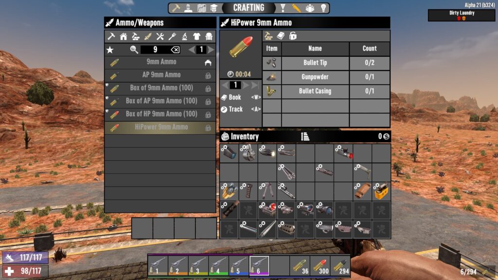 HiPower 9mm Ammo Crafting Recipe in 7 Days to Die