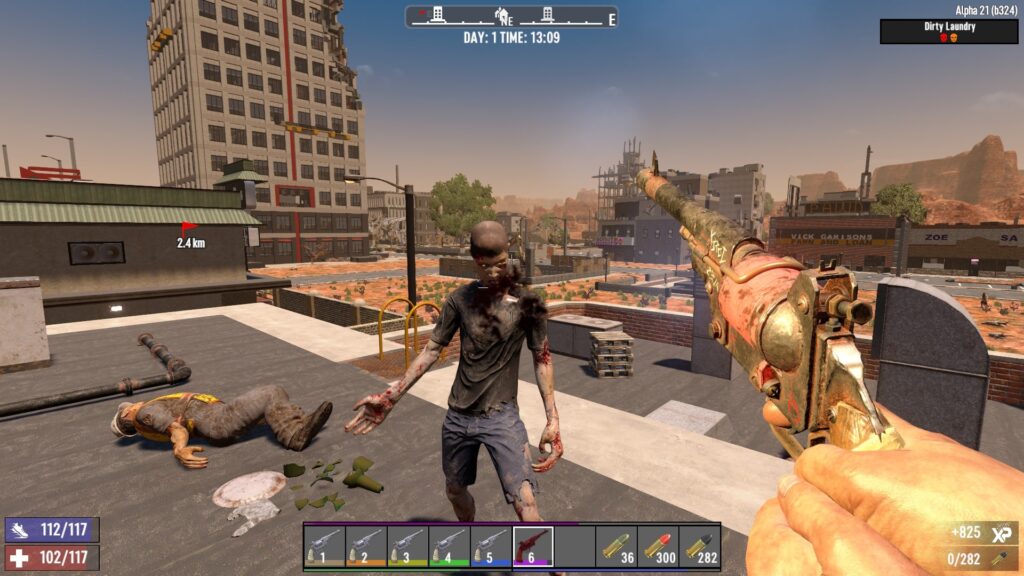 Gunning Down a Feral Zombie