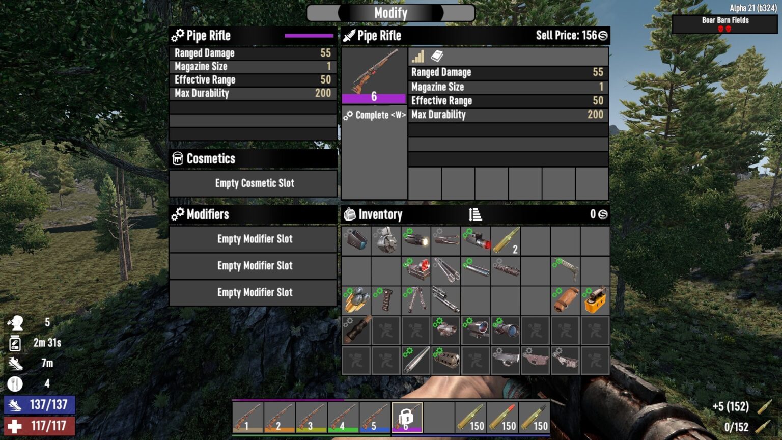 7 Days to Die: How to Craft and Use the Pipe Rifle