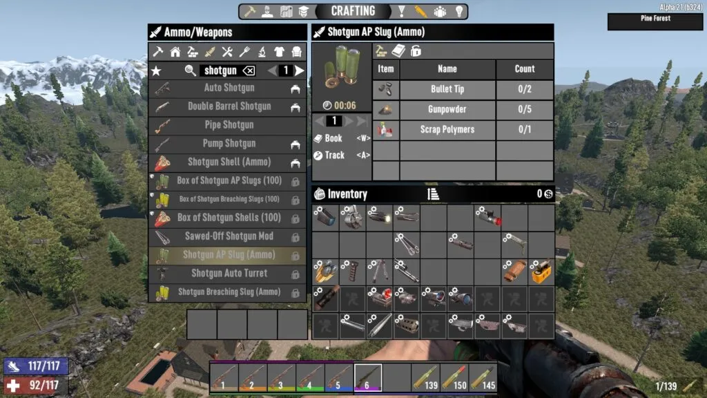 Shotgun AP Slug Ammo Crafting Recipe in 7 Days to Die