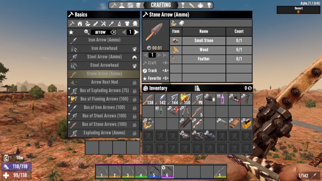 Stone Arrow (Ammo) Crafting Recipe in 7 Days to Die