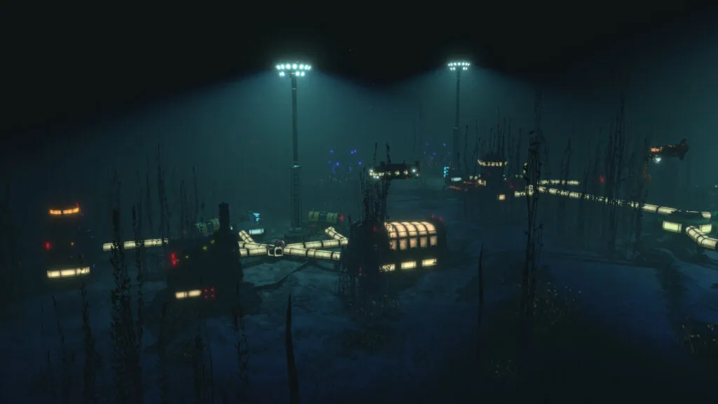 Looking at an Underwater Station in Surviving the Abyss