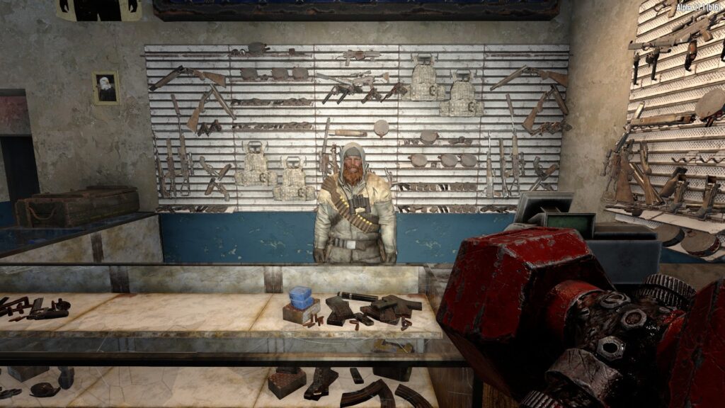 Buying Handgun Parts from Trader Hugh in 7 Days to Die