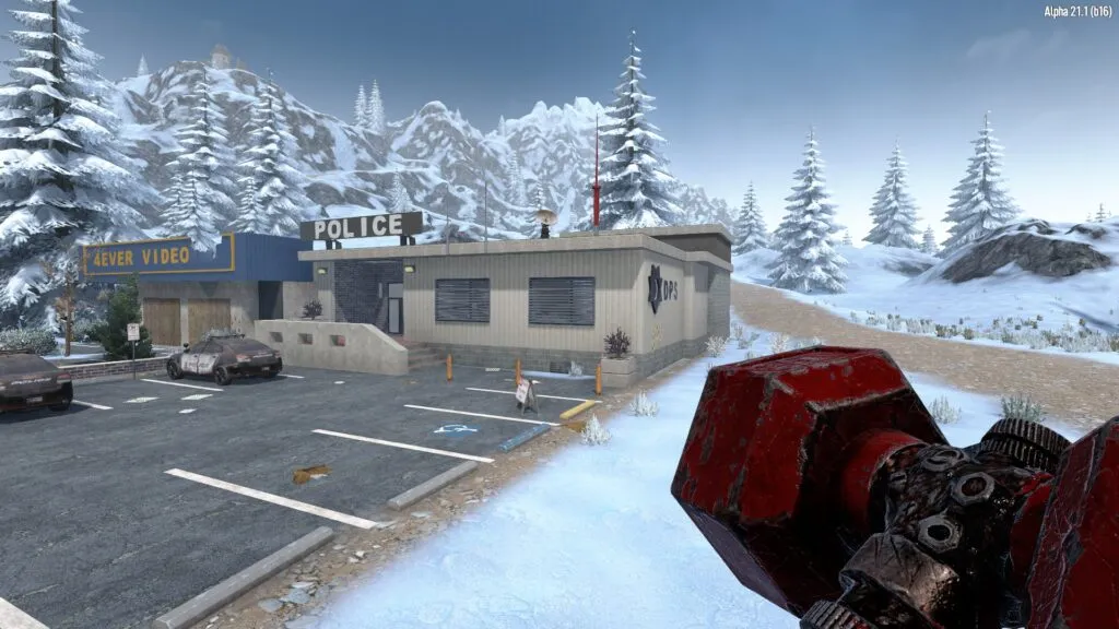 Searching a Police Station for Gun Parts in 7 Days to Die