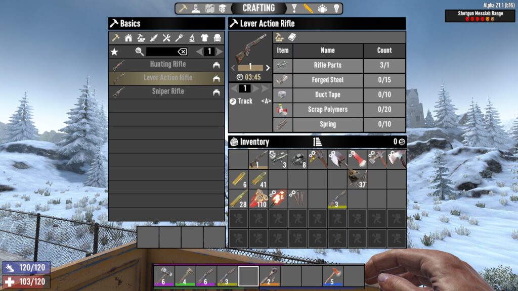Lever Action Rifle Crafting Recipe