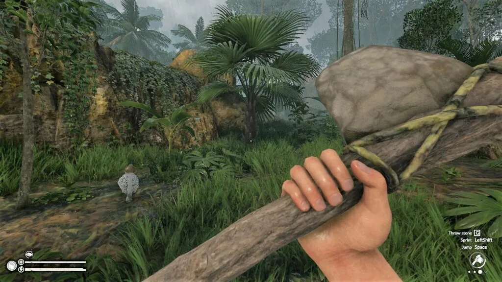 Wielding the Heavy Stone Axe in Green Hell