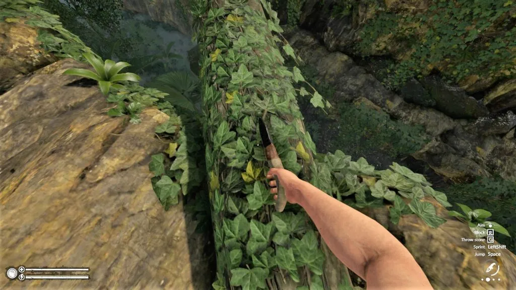Wielding the Obsidian Bone Blade in Green Hell