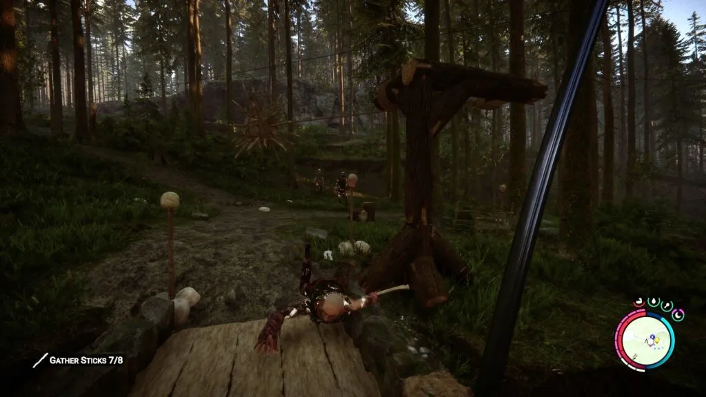 An Enemy Cannibal Downed by the Hokey Pokey Trap