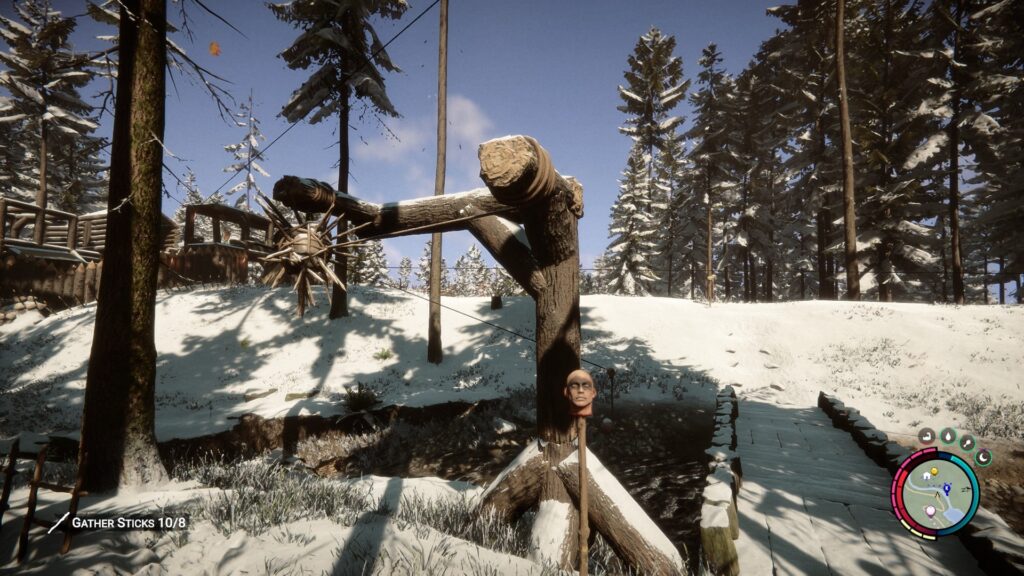 The Hokey Pokey Trap Deployed on a Hillside in Sons Of The Forest