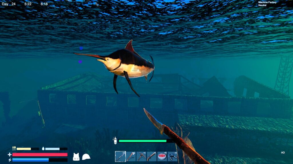 Spear Fishing for Marlin in Sunkenland
