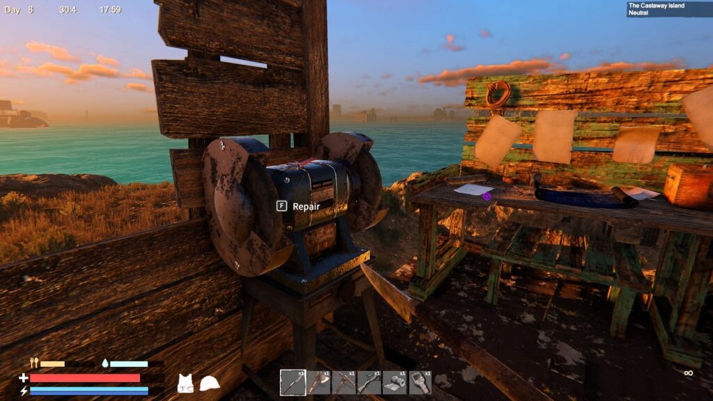 Utilizing the Repair Station in Sunkenland
