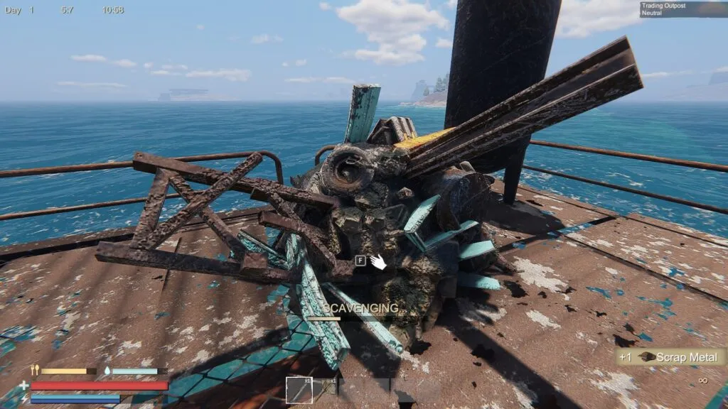 Scavenging a Scrap Pile in Sunkenland
